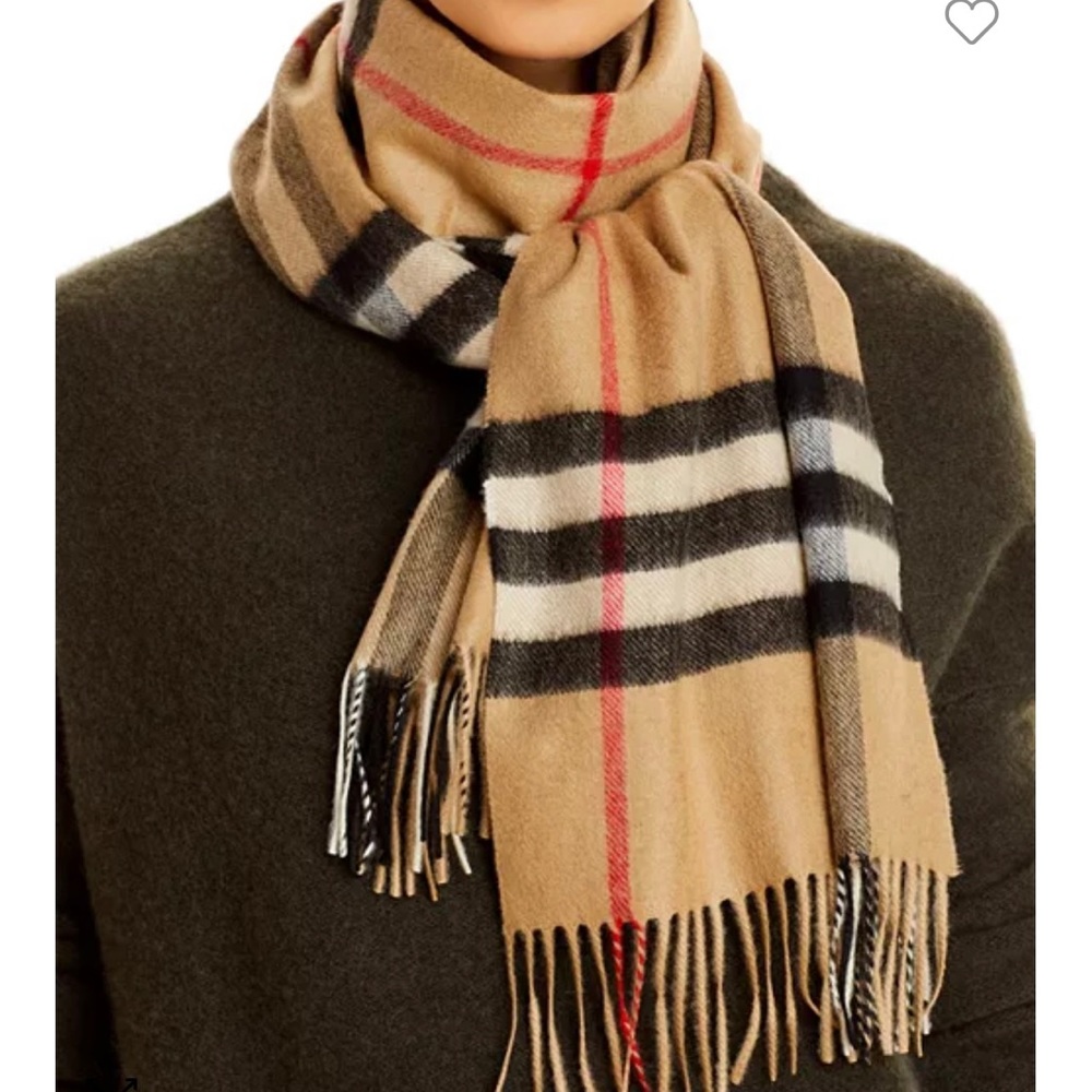 BURBERRY classic check 100% cashmere